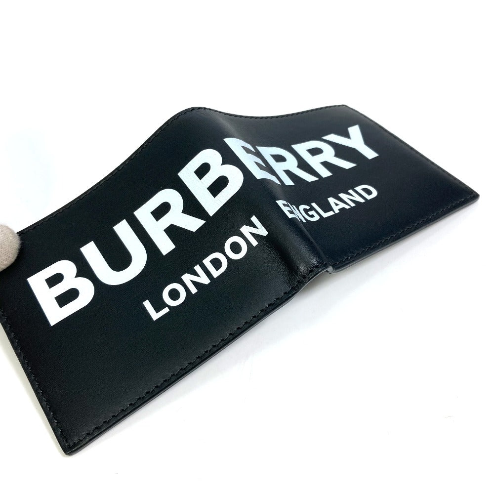 BURBERRY Folded wallet 8013919 leather black logo Wallet