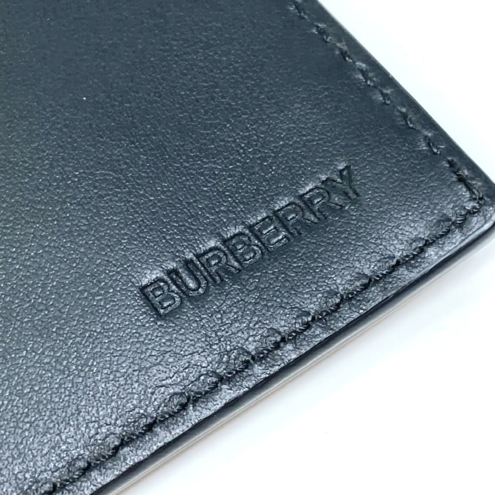 BURBERRY Folded wallet 8013919 leather black logo Wallet