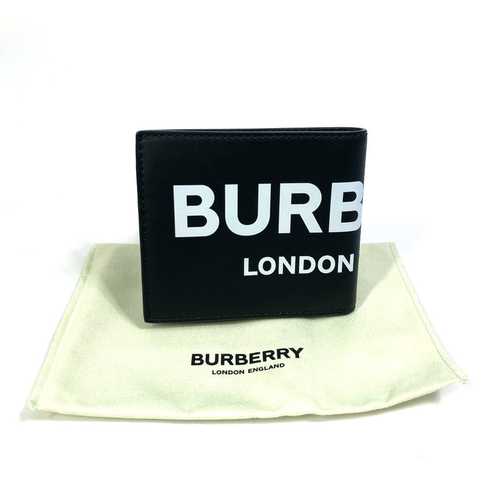 BURBERRY Folded wallet 8013919 leather black logo Wallet