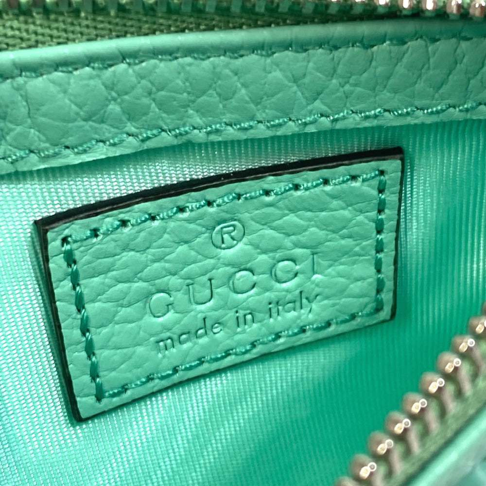GUCCI Coin case 701070 leather Green type GG Marmont