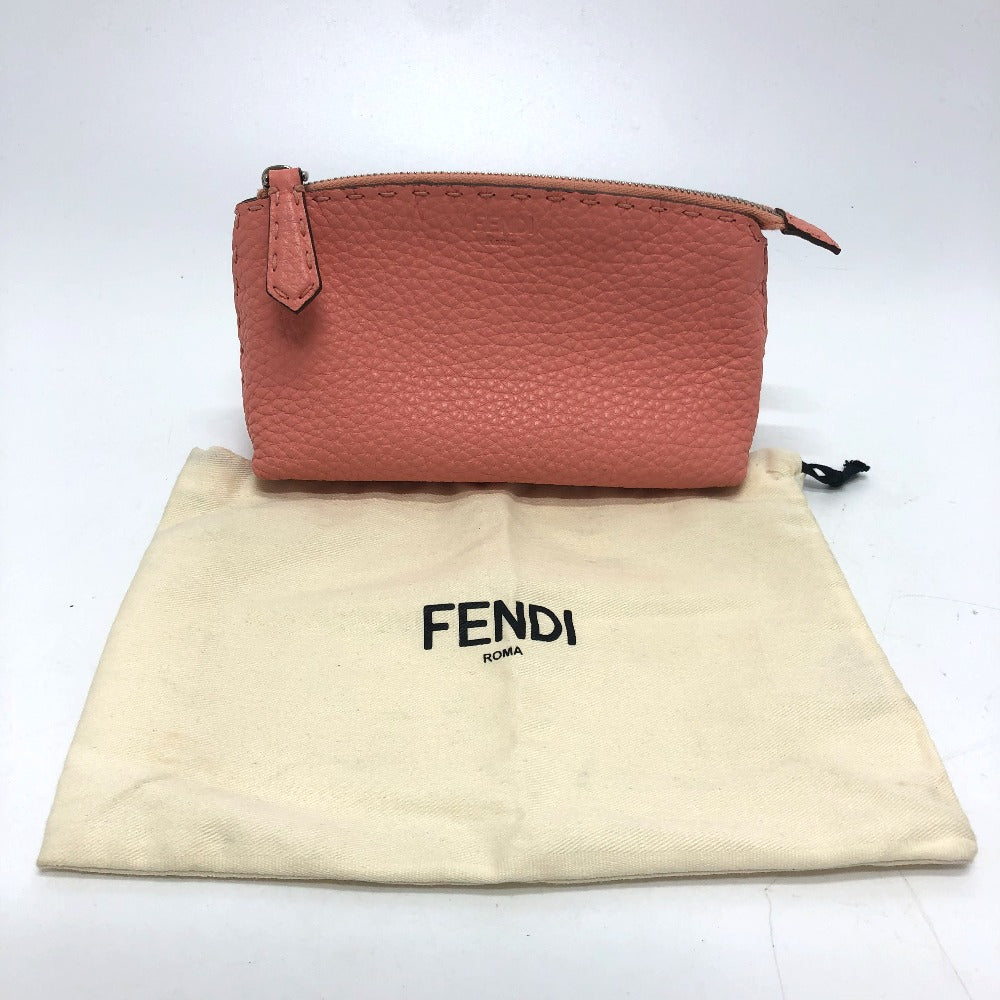 FENDI Pouch 8N0114 leather pink Celeria