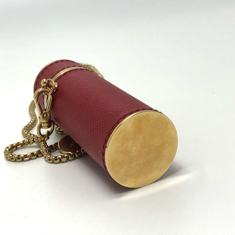 PRADA Accessory case saffiano leather Red Lip case