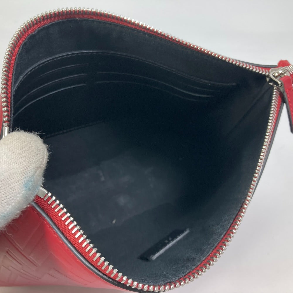FENDI Clutch bag 7N0106 leather Red Zucca