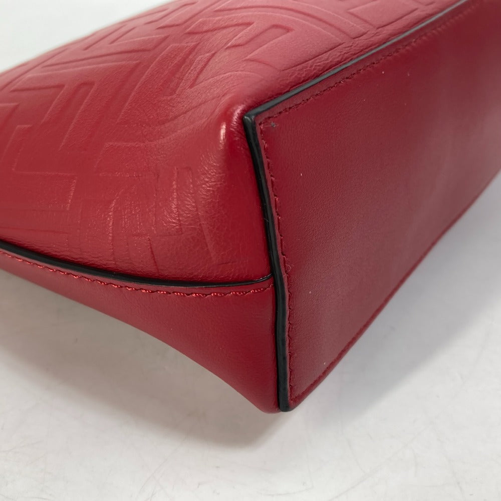 FENDI Clutch bag 7N0106 leather Red Zucca