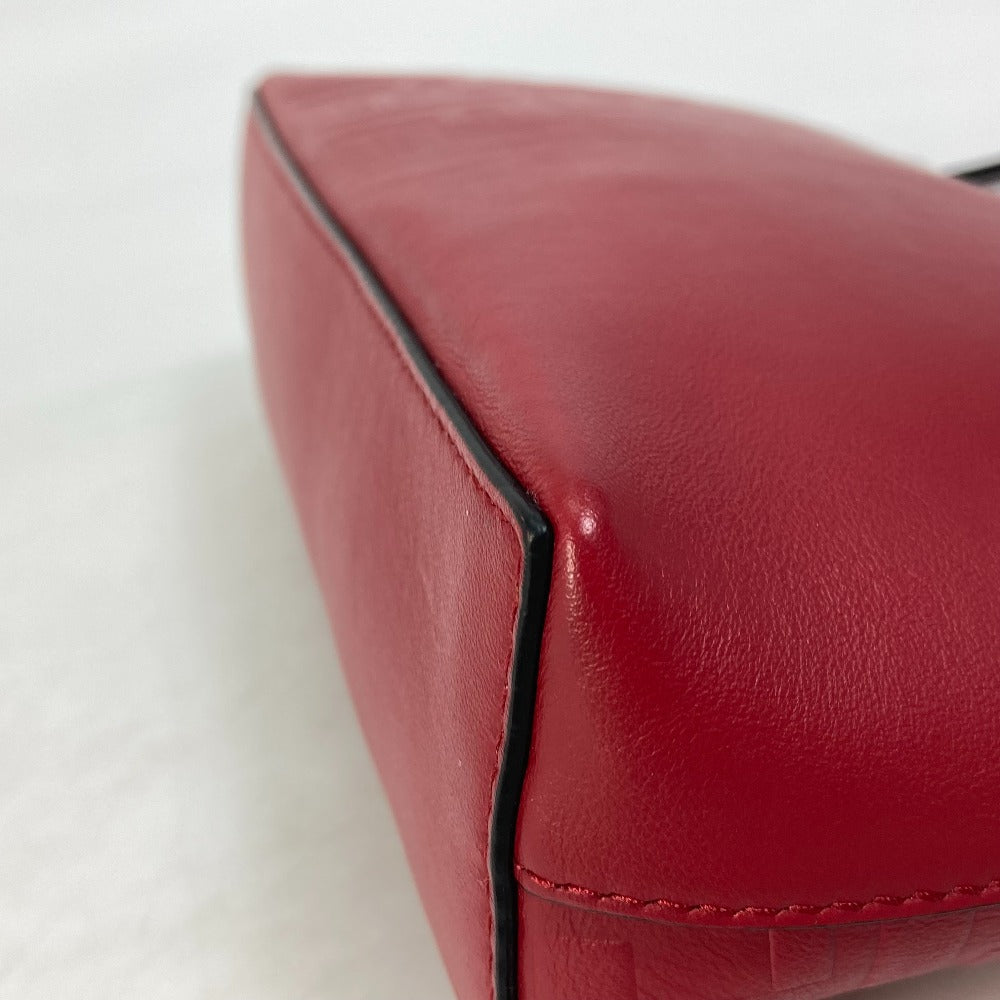 FENDI Clutch bag 7N0106 leather Red Zucca