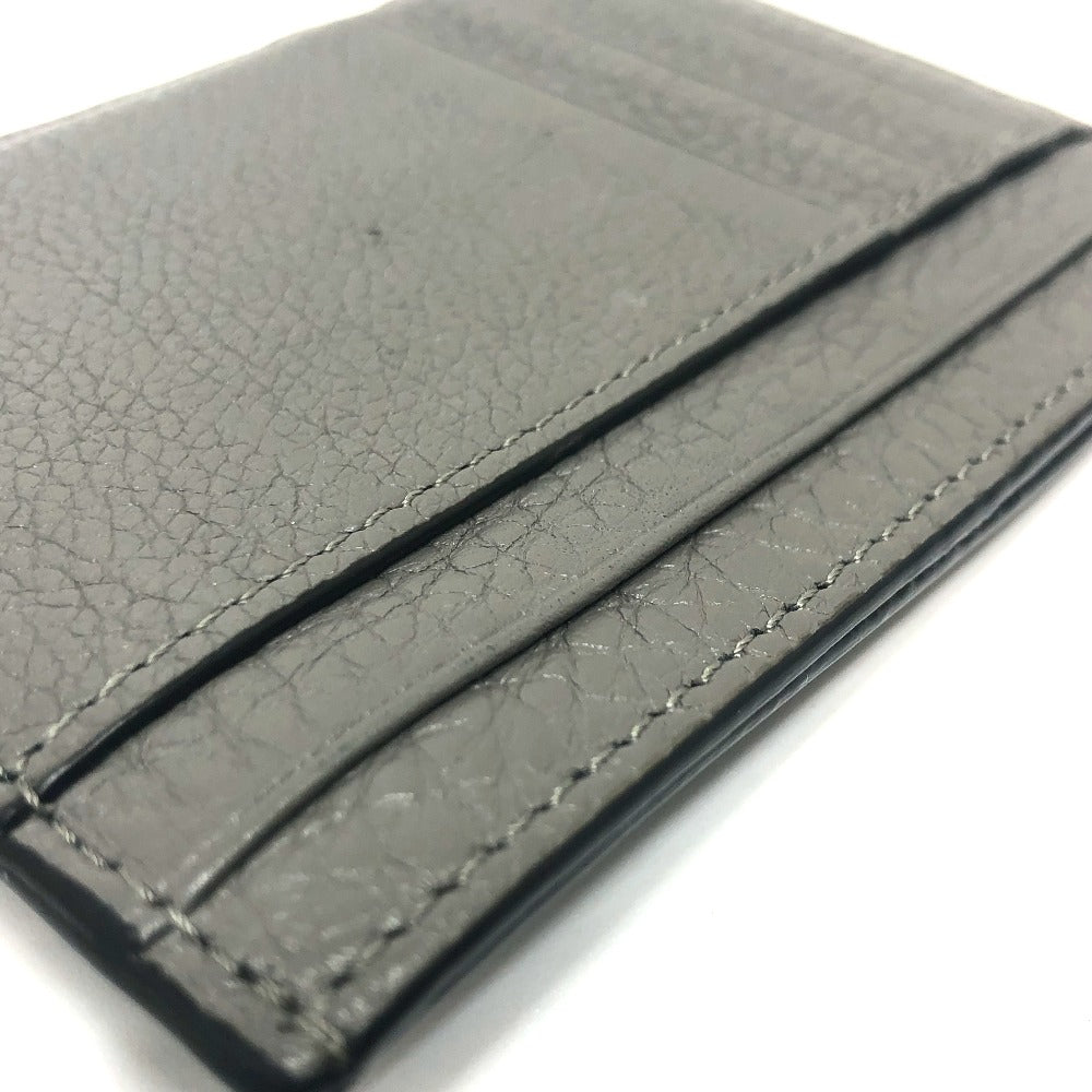 FENDI Card Case 7M0310 leather gray FF Baguette mens Used Authentic