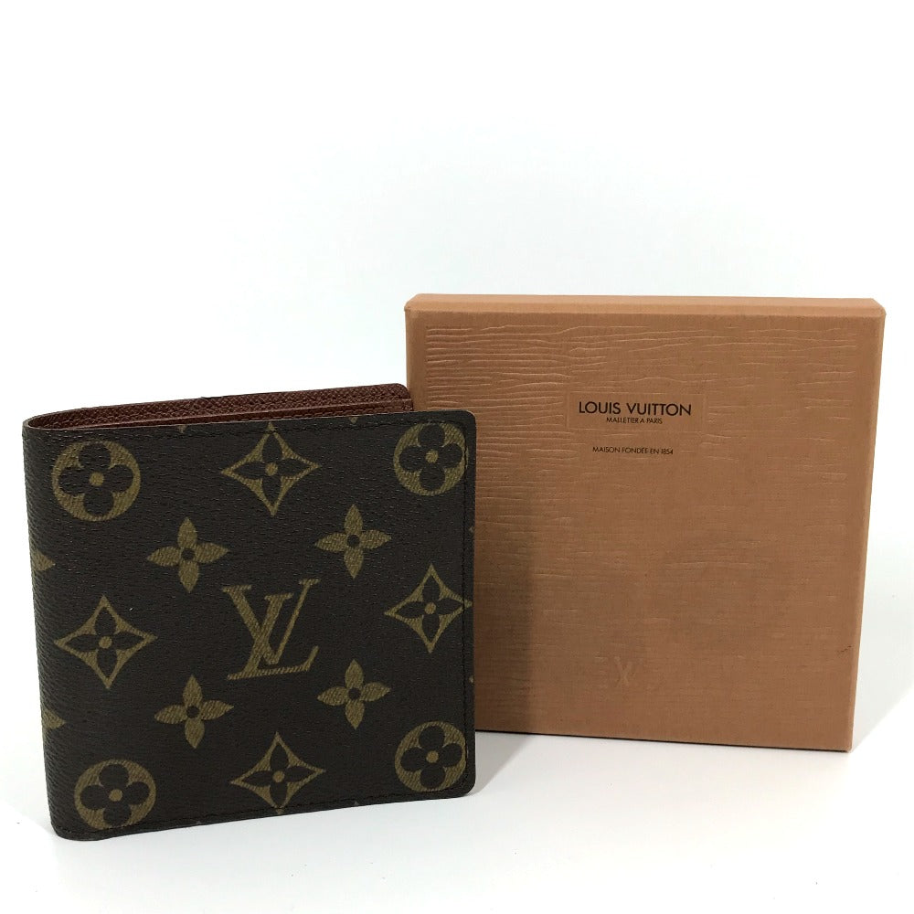 LOUIS VUITTON Folded wallet M61675 Monogram canvas Brown Monogram Portefeuille Marco mens Used Authentic