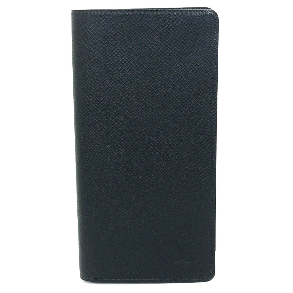 LOUIS VUITTON Long Wallet Purse M30502 Taiga Leather Dark Navy type Taiga Portefeuille Braza