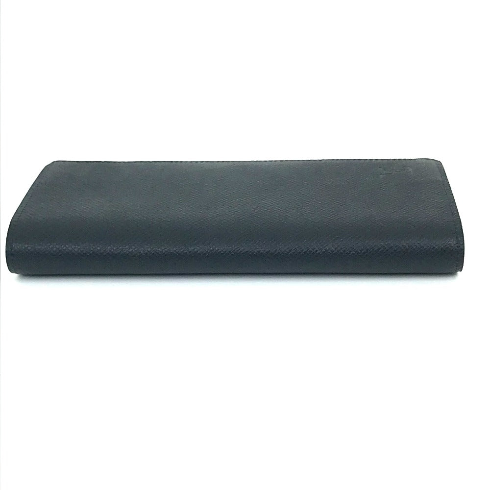 LOUIS VUITTON Long Wallet Purse M30502 Taiga Leather Dark Navy type Taiga Portefeuille Braza