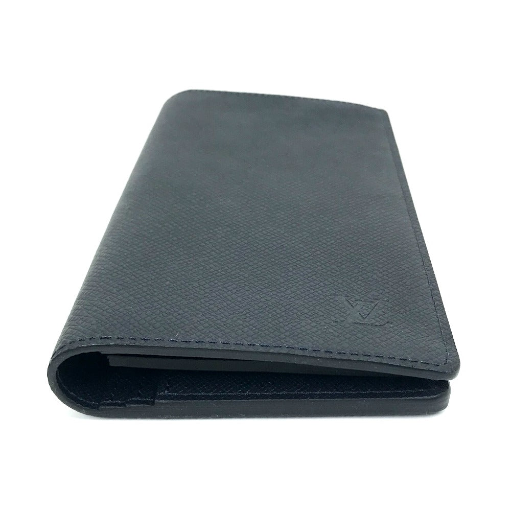 LOUIS VUITTON Long Wallet Purse M30502 Taiga Leather Dark Navy type Taiga Portefeuille Braza