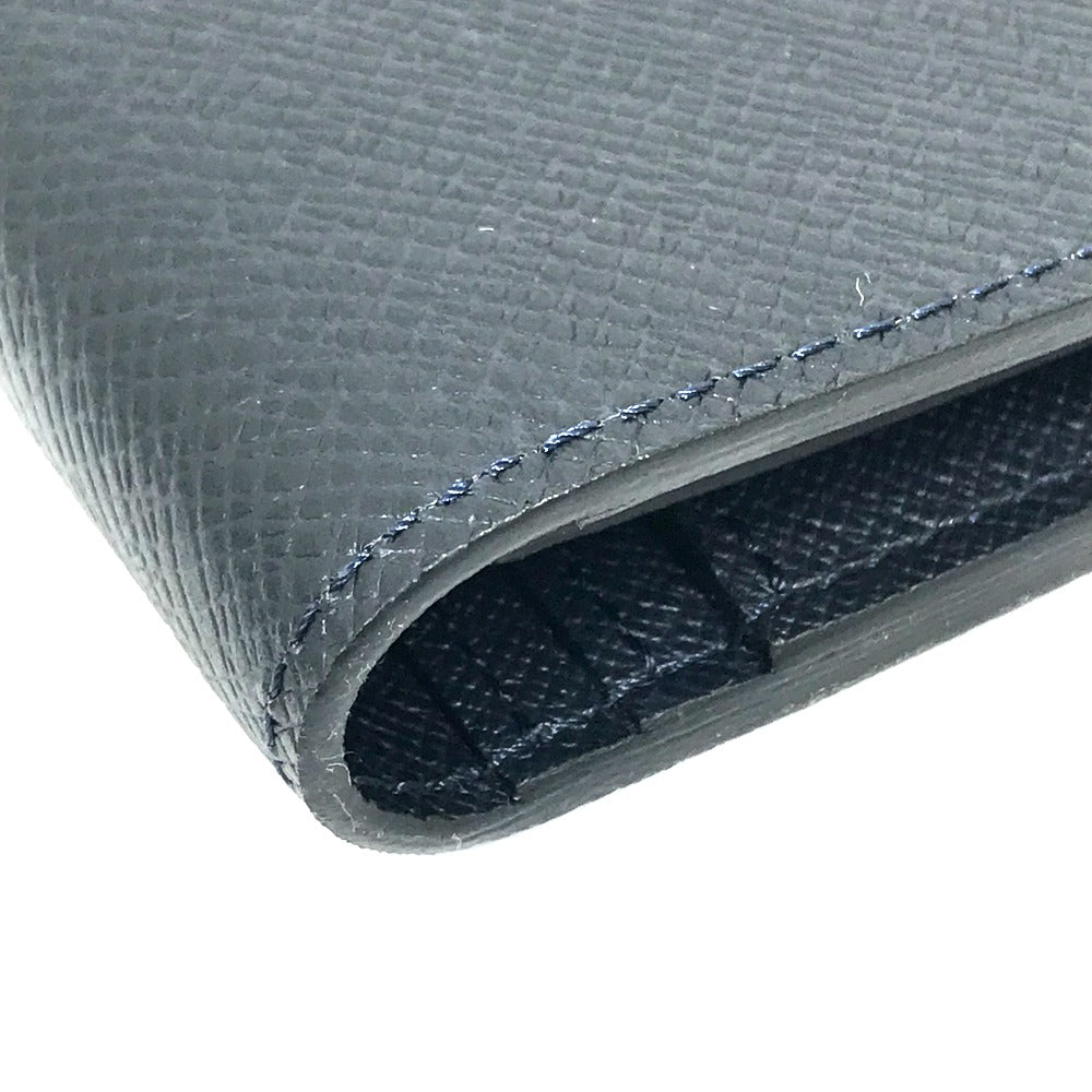 LOUIS VUITTON Long Wallet Purse M30502 Taiga Leather Dark Navy type Taiga Portefeuille Braza