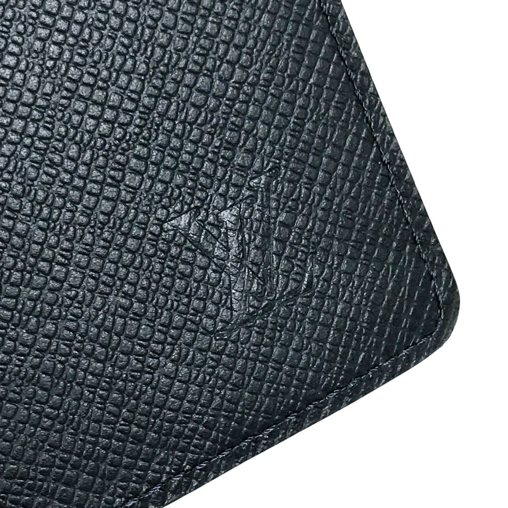 LOUIS VUITTON Long Wallet Purse M30502 Taiga Leather Dark Navy type Taiga Portefeuille Braza