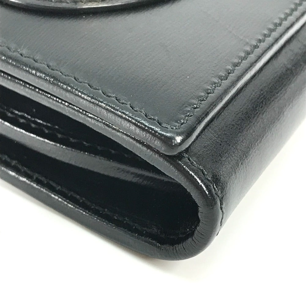 GUCCI Folded wallet 621891 leather black Horsebit