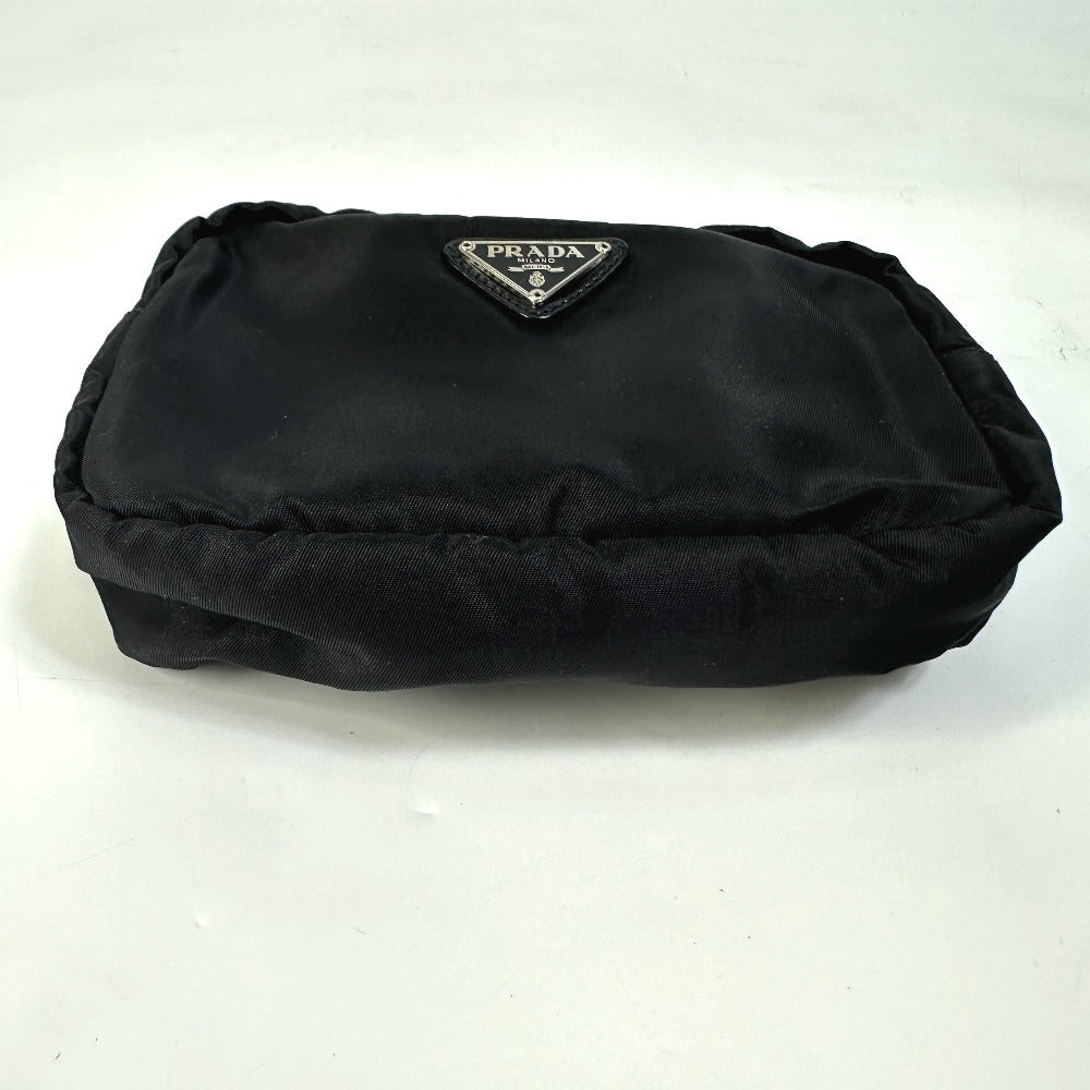 PRADA Pouch NM340X Nylon black Triangle logo plate