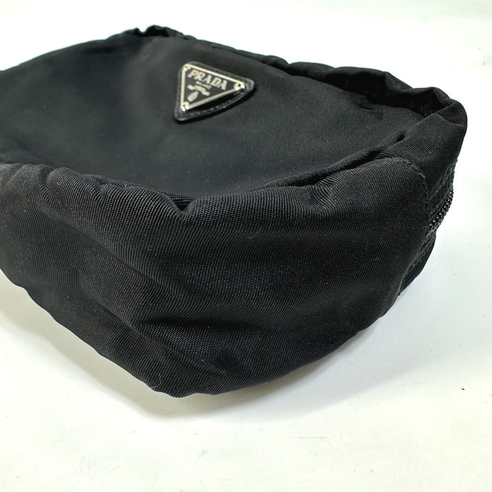 PRADA Pouch NM340X Nylon black Triangle logo plate
