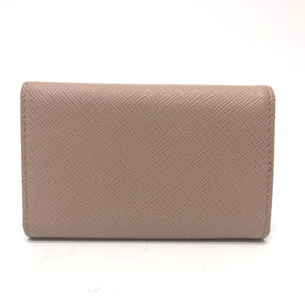 PRADA Key case Key holder 1PG004 saffiano leather pink logo 4 key rings