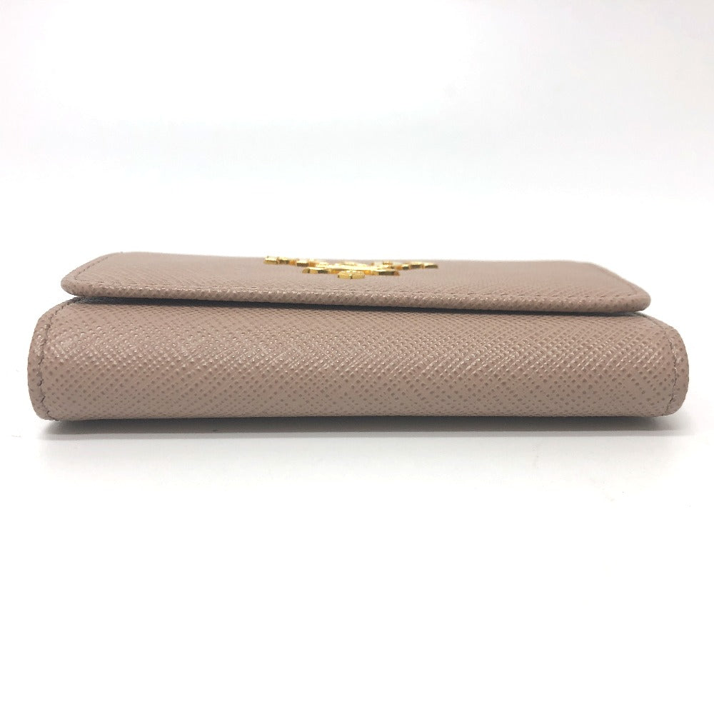 PRADA Key case Key holder 1PG004 saffiano leather pink logo 4 key rings