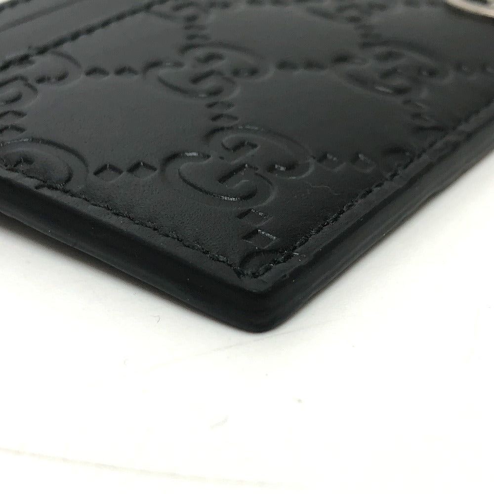 GUCCI Card Case 473927 leather black Sima