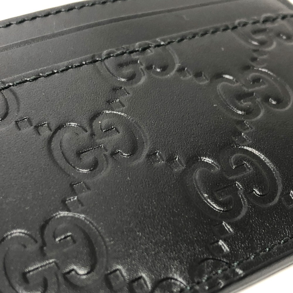 GUCCI Card Case 473927 leather black Sima