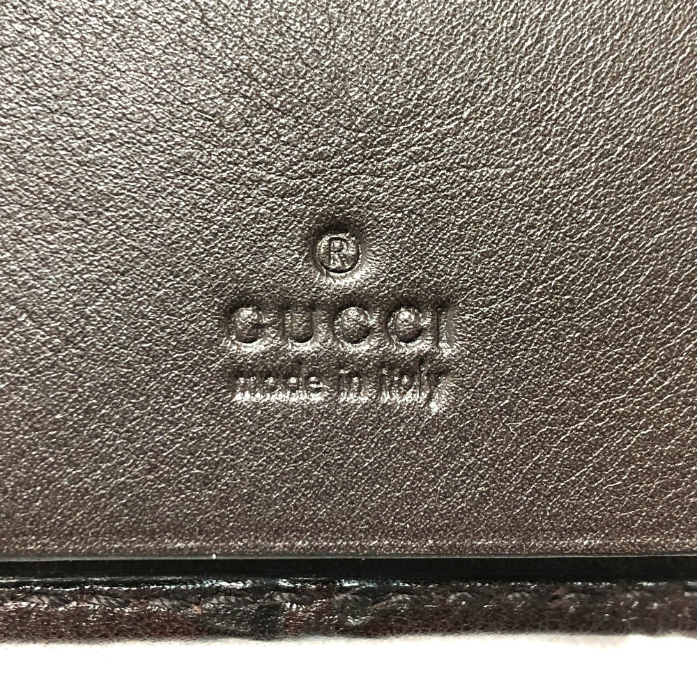 GUCCI Key case Key holder 203551 leather Brown GG Heart plate