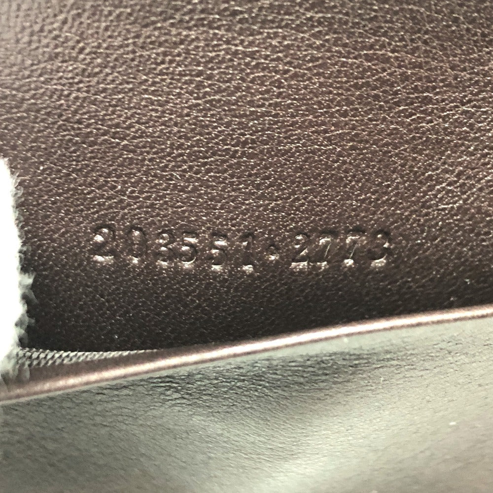 GUCCI Key case Key holder 203551 leather Brown GG Heart plate