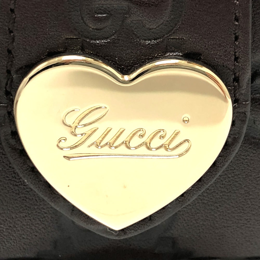 GUCCI Key case Key holder 203551 leather Brown GG Heart plate