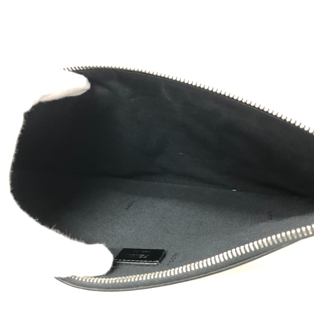 FENDI Clutch bag 7N0078 leather black LOVE mens Used Authentic