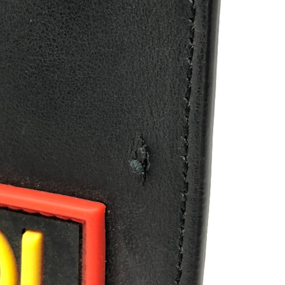 FENDI Clutch bag 7N0078 leather black LOVE mens Used Authentic