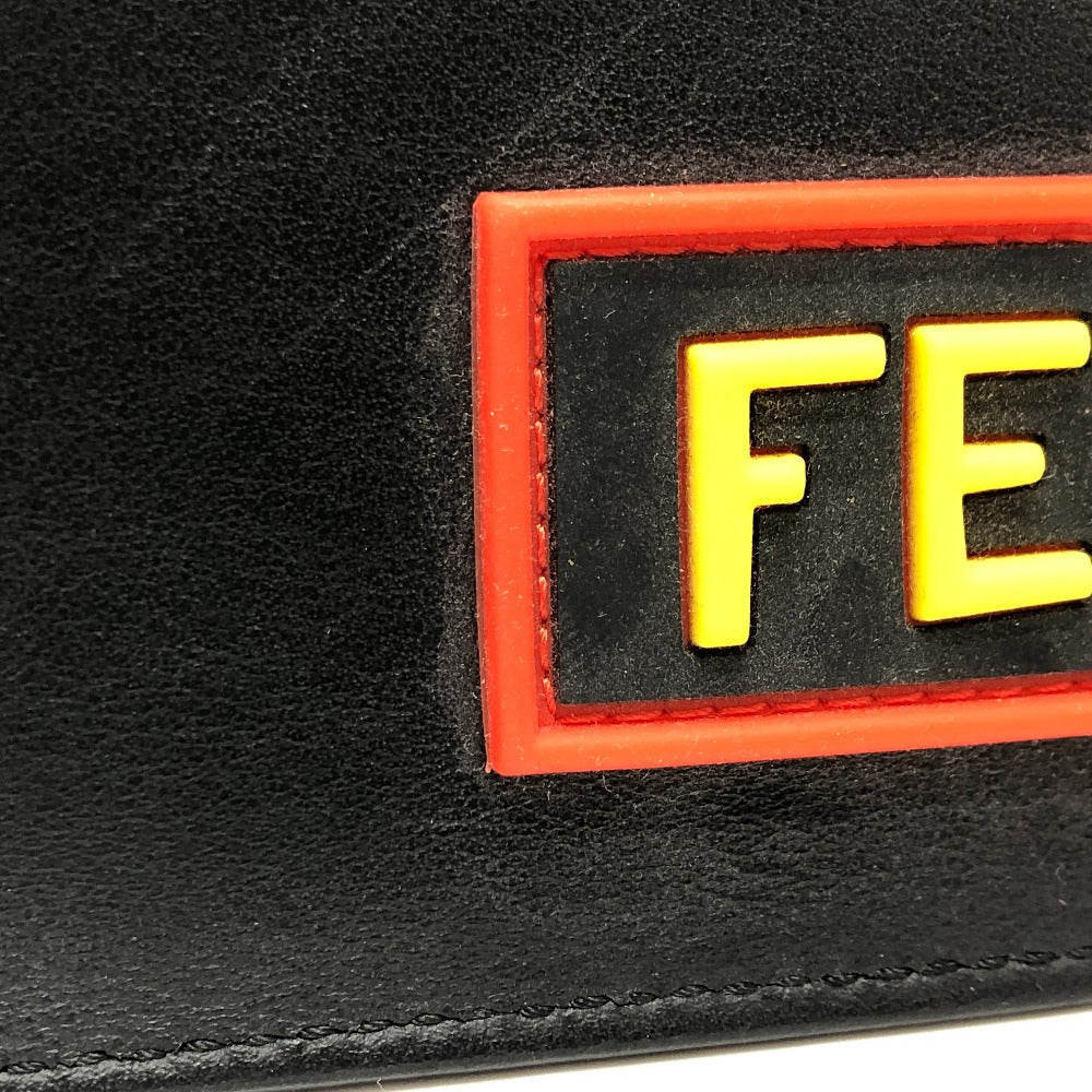 FENDI Clutch bag 7N0078 leather black LOVE mens Used Authentic