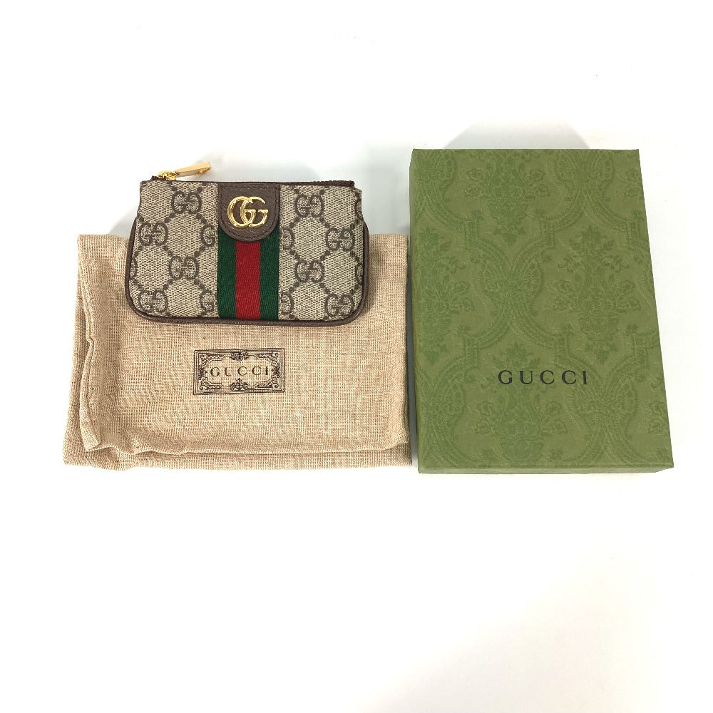 GUCCI Key case Key holder 671722 GG Supreme Canvas beige GG Supreme Ofidia