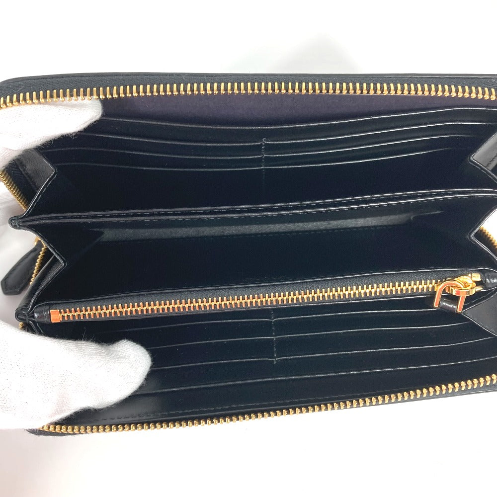 PRADA Long Wallet Purse 1ML506 Leather / nylon black Long wallet Triangle logo plate Women Used Authentic