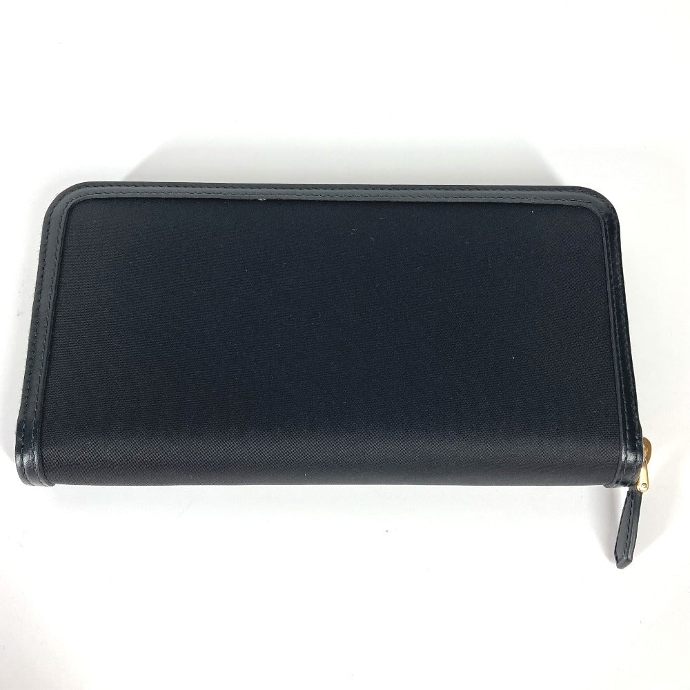 PRADA Long Wallet Purse 1ML506 Leather / nylon black Long wallet Triangle logo plate