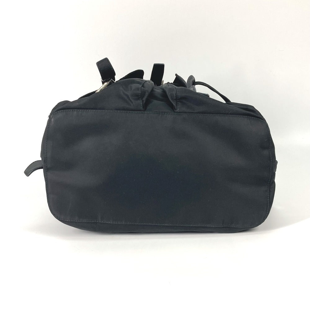 PRADA Backpack 1BZ811 Nylon black Bag Triangle logo plate Women Used Authentic