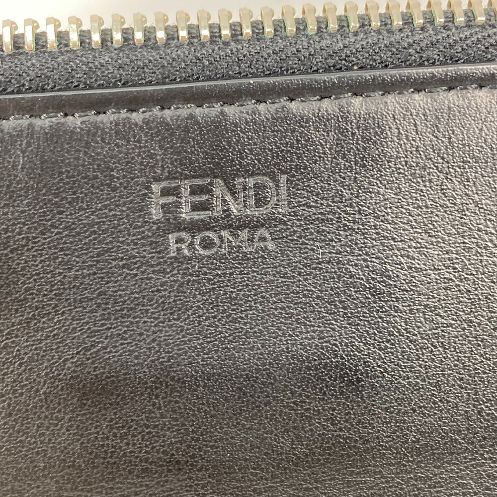 FENDI Clutch bag 7N0078 leather black monster
