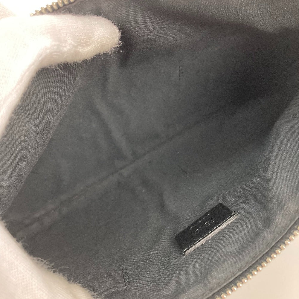 FENDI Clutch bag 7N0078 leather black monster