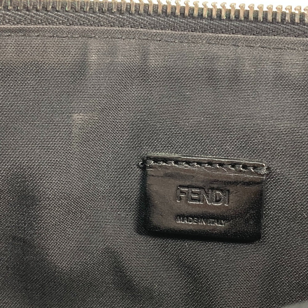 FENDI Clutch bag 7N0078 leather black monster