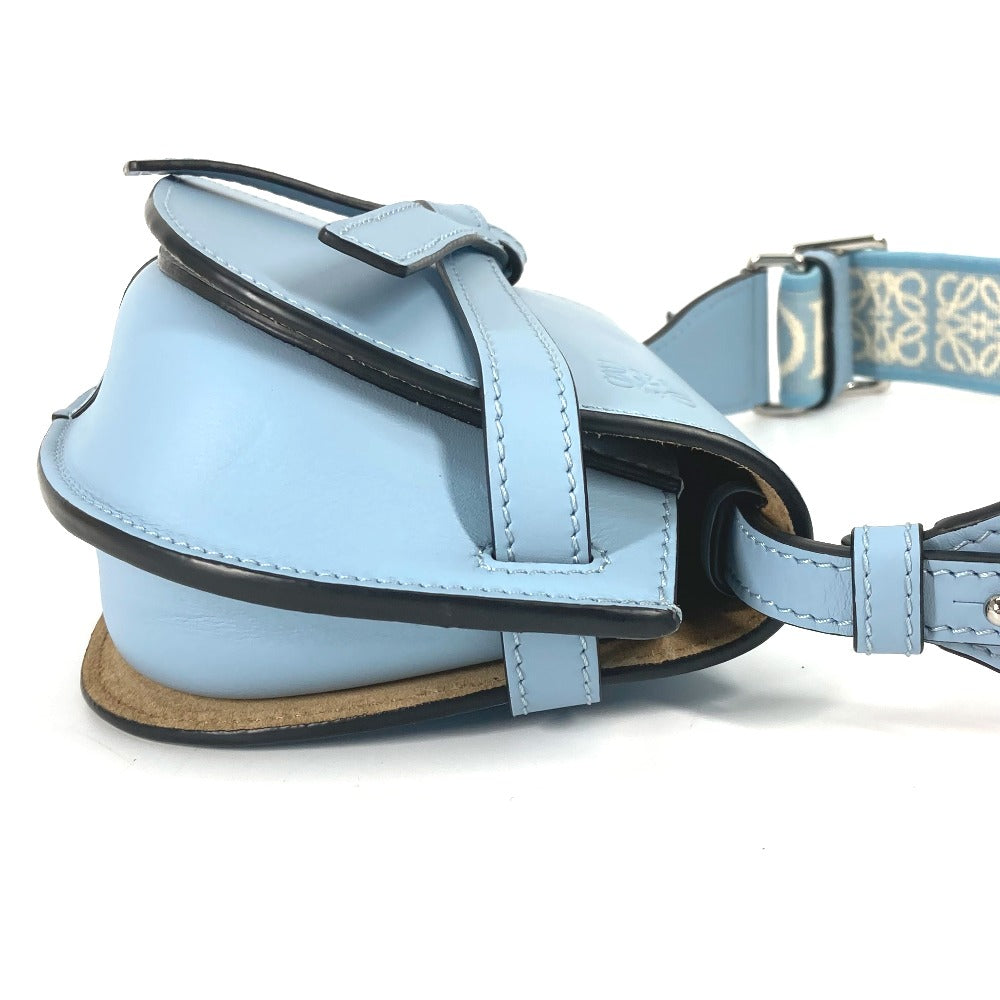 LOEWE Shoulder Bag A650N46X13 Calf leather, jacquard blue Crossbody pochette bag gatedual bag mini Women Used Authentic