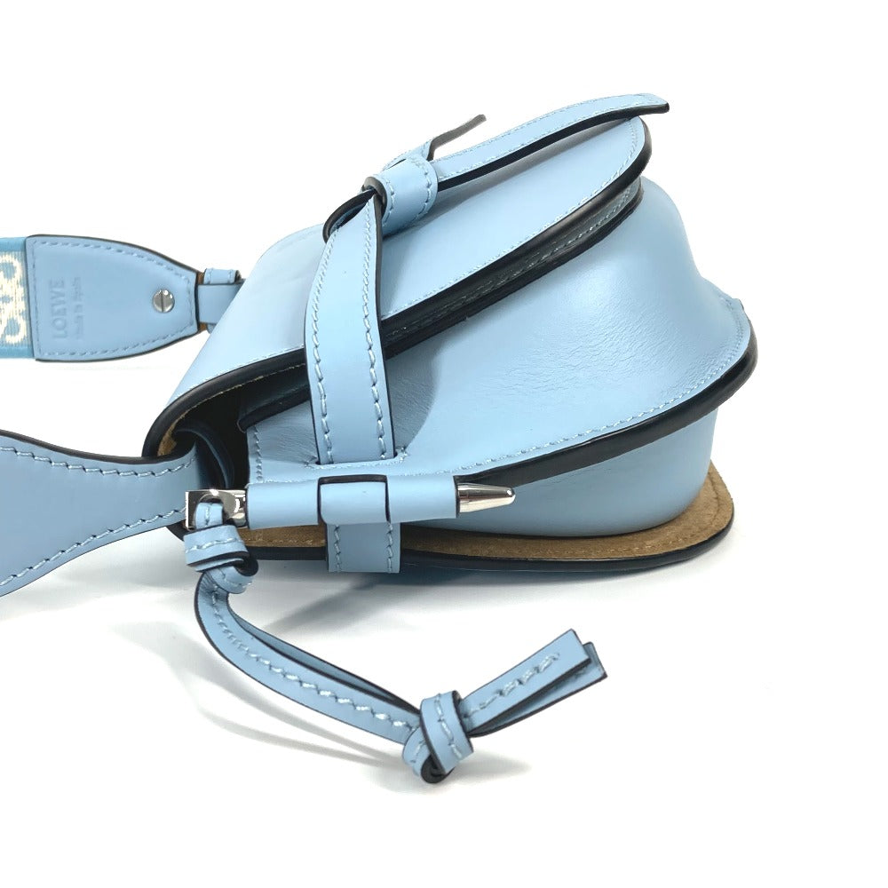 LOEWE Shoulder Bag A650N46X13 Calf leather, jacquard blue Crossbody pochette bag gatedual bag mini Women Used Authentic