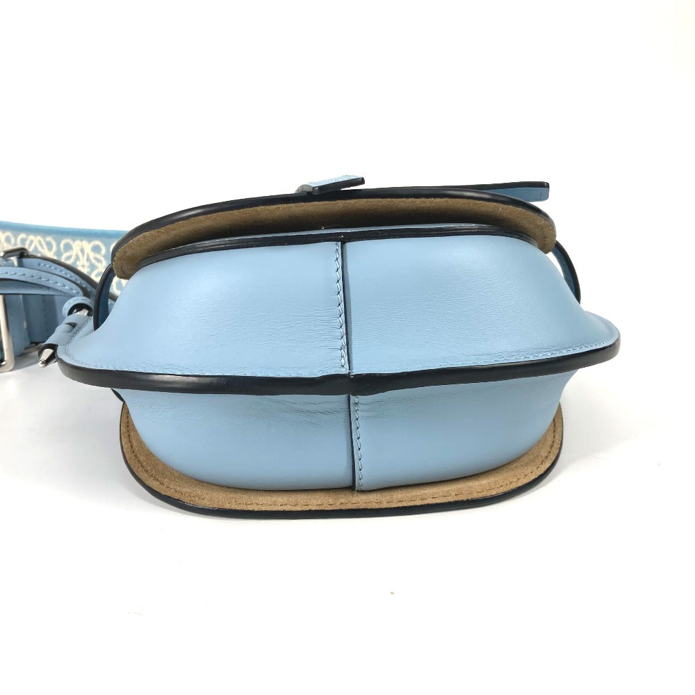 LOEWE Shoulder Bag A650N46X13 Calf leather, jacquard blue Crossbody pochette bag gatedual bag mini Women Used Authentic