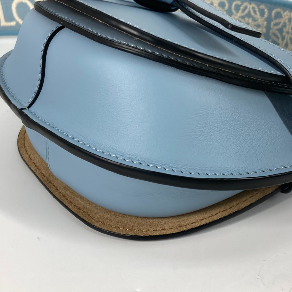 LOEWE Shoulder Bag A650N46X13 Calf leather, jacquard blue Crossbody pochette bag gatedual bag mini Women Used Authentic