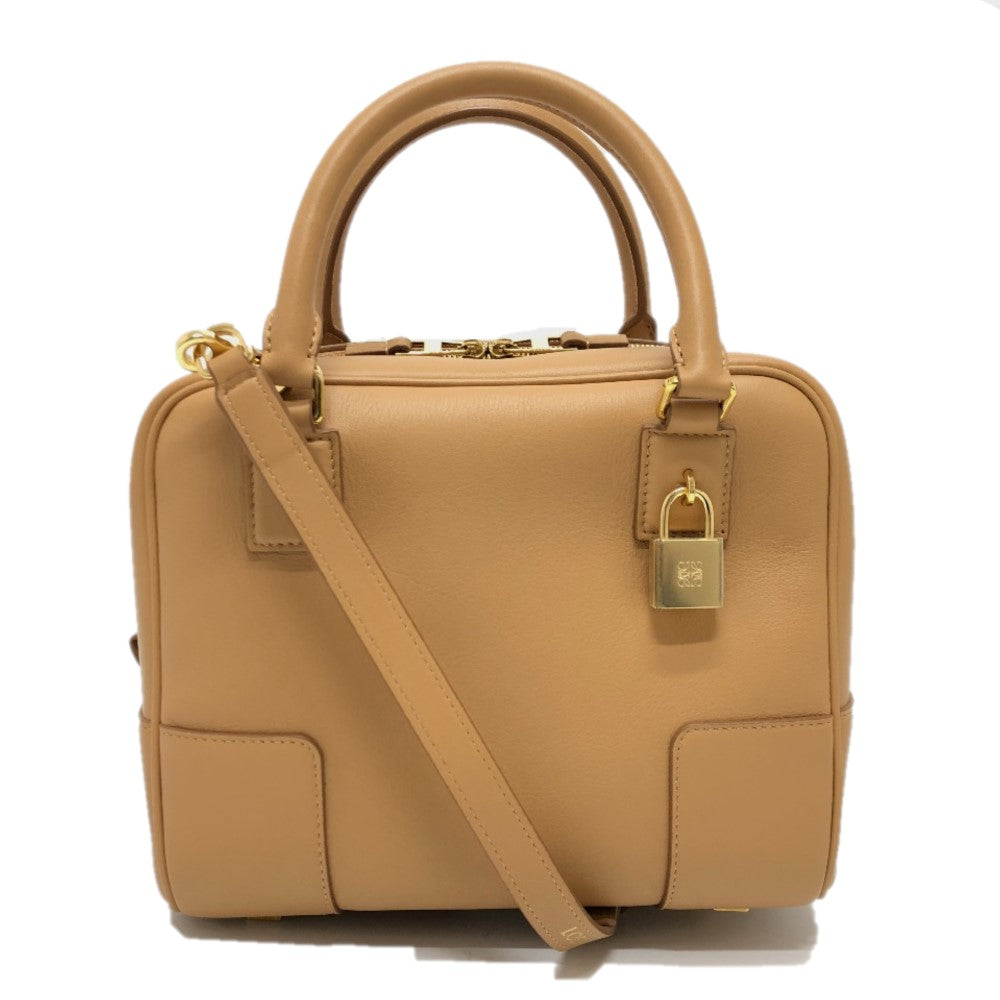 LOEWE Handbag A039N10X032586 Nappa leather beige Amazona 19 Square Women Used Authentic