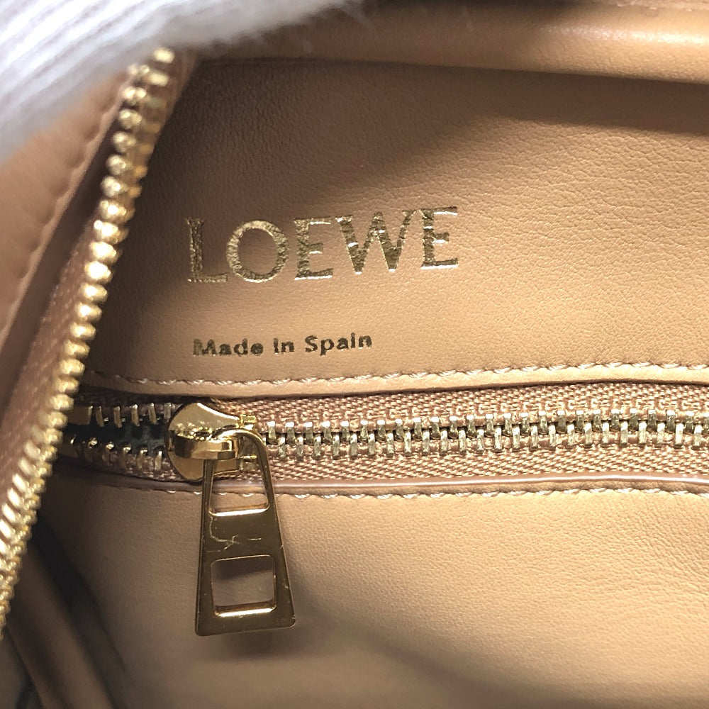 LOEWE Handbag A039N10X032586 Nappa leather beige Amazona 19 Square Women Used Authentic