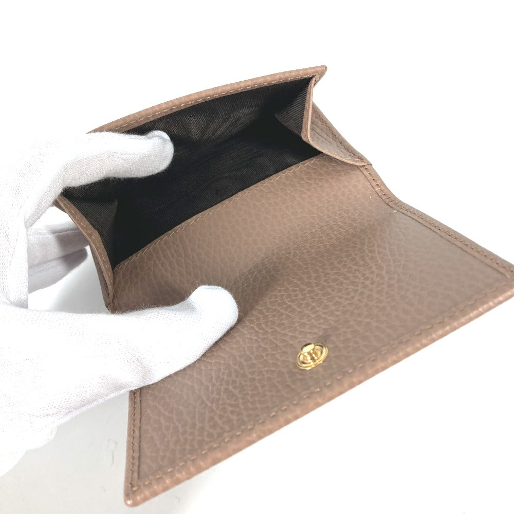 GUCCI Trifold wallet 474746 leather beige Compact wallet GG Marmont