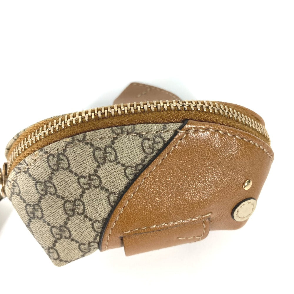 GUCCI Coin case 256862 PVC / Leather beige GG plus whale whale Women Used Authentic