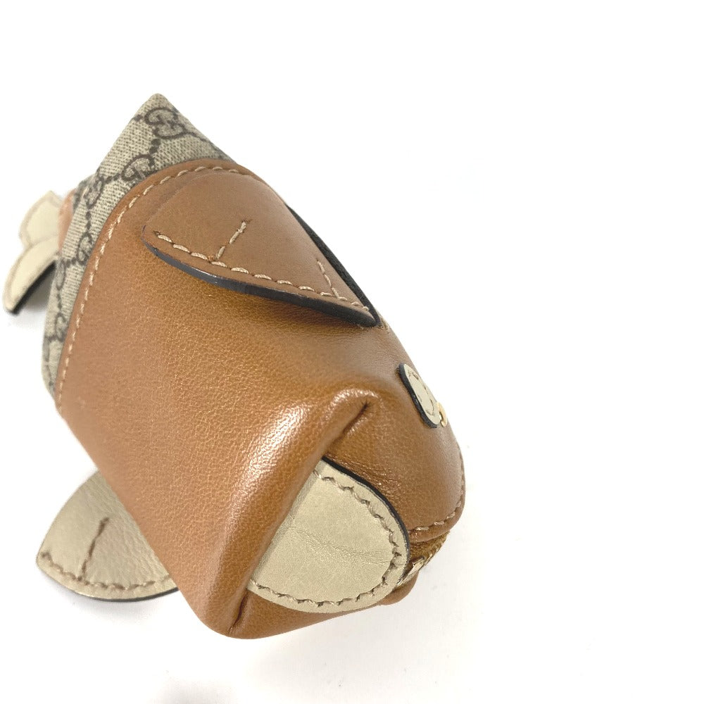 GUCCI Coin case 256862 PVC / Leather beige GG plus whale whale Women Used Authentic