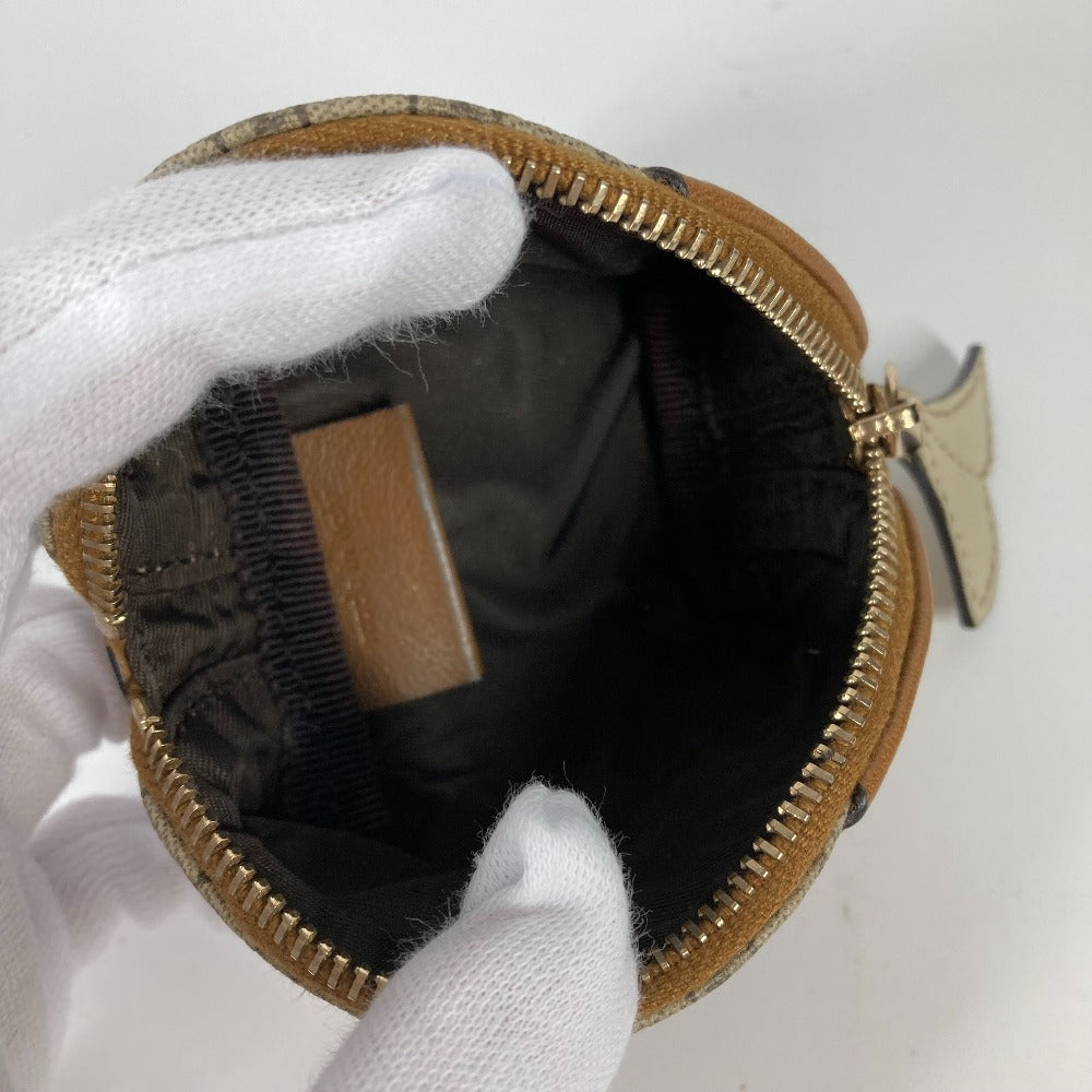 GUCCI Coin case 256862 PVC / Leather beige GG plus whale whale Women Used Authentic