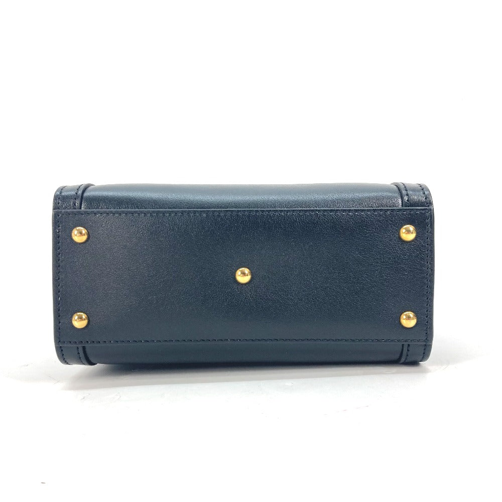 GUCCI Tote Bag 655661 leather black Neon color strap included Diana Mini Bamboo Women Used Authentic