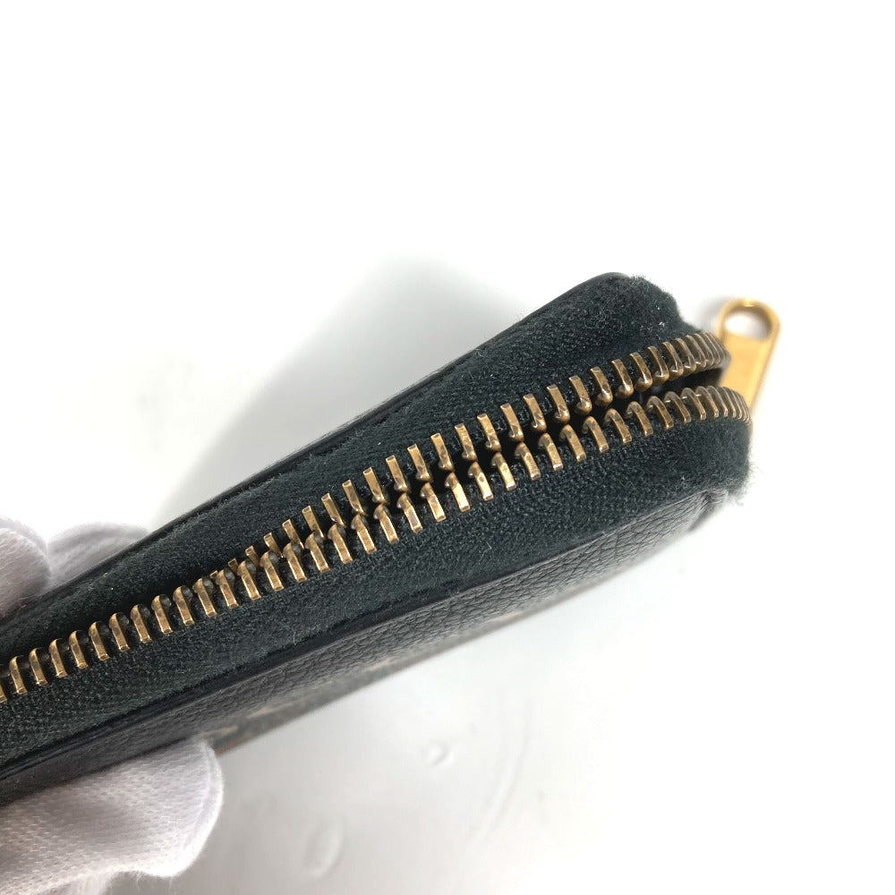 GUCCI Coin case 496319 leather black Coin Pocket Wallet logo Women Used Authentic