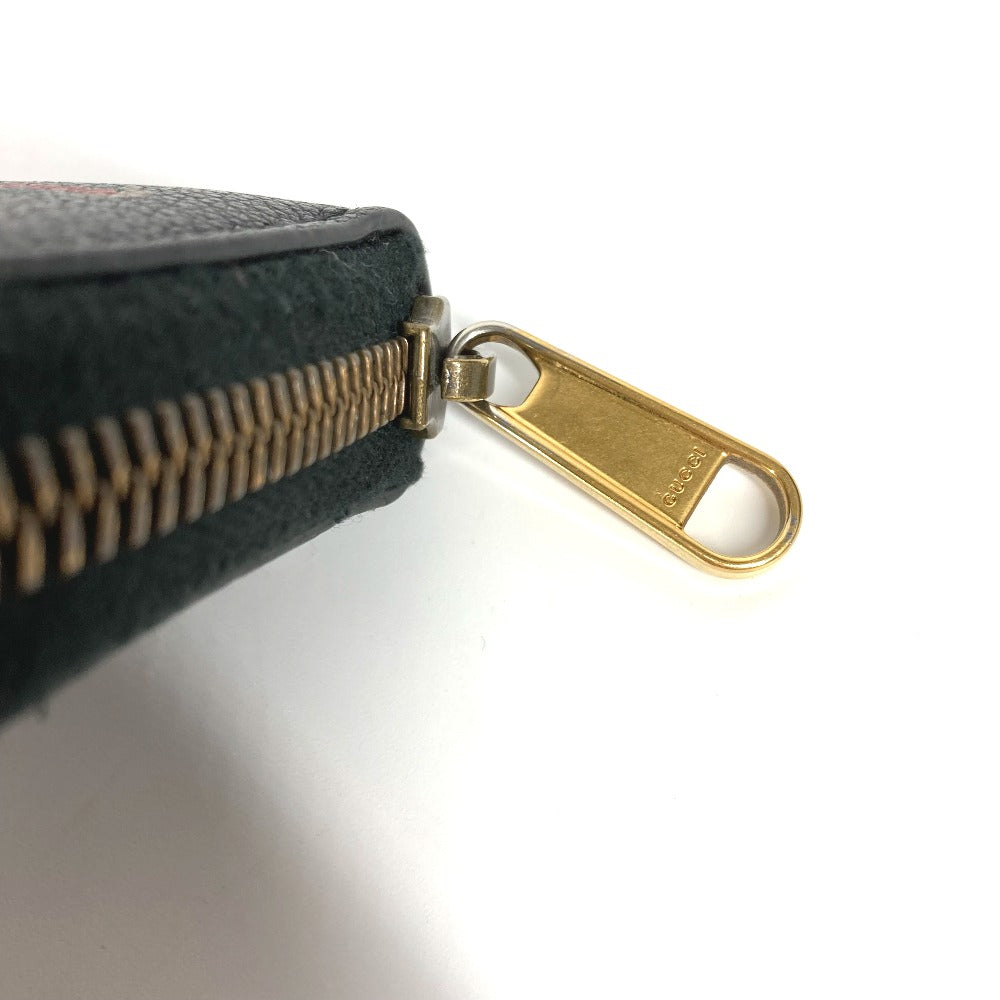 GUCCI Coin case 496319 leather black Coin Pocket Wallet logo Women Used Authentic