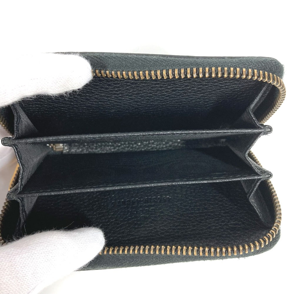 GUCCI Coin case 496319 leather black Coin Pocket Wallet logo